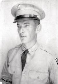 Serving his country in the Korean War, Alfred is seen here in uniform in 1956.