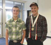 Andy Kayhart and Jamison Bernoudy celebrate completion at the PHCC Celebration of Success Ceremonies