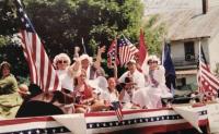 Floats in the annual Hinestburgh July 4th parade are yet another way the Unpredictables and members of the Laplotte Chapter # 64 of the Eastern Star reach out to the community.