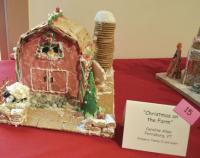 #15 “Christmas On The Farm” 
From candy cows to a ginger snap silo, the details on this project are amazing to see.  Enjoy your visit. Created by: Caroline Allen Ferrisburgh, Vt.
