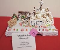 #12 “Marshmallow Mountain”
Wow! What a sweet place to ski.  Even the lift is edible.  The snow is pure white and the toll booth is ginger.  Is that lift cable made of licorice?  This is a place where the run is always more fun!  Created by: Kenene Otis of Salisbury, Vt.
