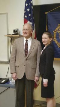 Former Governor Douglas and the 2016 Vermont State Oratorical Champion Alyse Beauchemin.