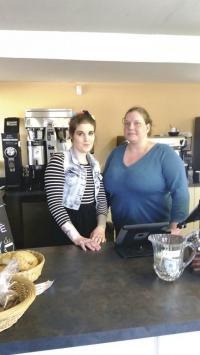 Waiting to serve you at the new Carol's Hungry Mind II location are Abigail Wentz and Tristann Sandler.