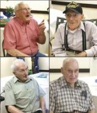 Clockwise from top left: George Smith (90), Max Dumas (93), Roger Layne (96) and Bill James (105) are proud members of the Old Fart Club and active members of the community. They believe age is a number and it is life that must be celebrated. 
