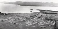 This aerial view of Button Bay State Park shows how extensive the Girl Scout Round Up was and it welcomed them from all over the USA and world.