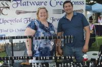 Jeremy and Jami Elsaid don't waste anything in the creation of their beautiful jewerly pieces. Made completely from Upcycled Flatware, the jewerly and art created by the Champlain, New York couple is not only beautiful but an expression of recycle and reuse.