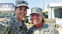 Vermont Army National Guard soldiers Katie Kayhart and Cheryl Ballard.
