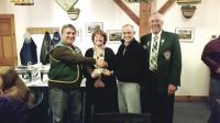 Middlebury Lions Club President Randy Bigelow presents a $ 5,000 donation to Middlebury Regional Emergency & Medical Services (MERMS) members Lisa Northrup and David Pistil with Lions Club District Governor Joe Wilson.