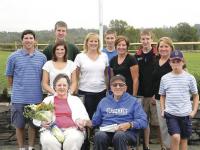 The Guyette family gathered to celebrate the dedication of the VUHS athletic fields to Roland. 