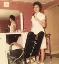 Wishing Well Beauty Shop on opening day,  September 1st, 1965.