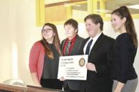 Addie Brooks, Mike Davis, Mason Charlebois and Sophia Parker shared their passion for service and their commitment to bring about change with the Vergennes Rotary Mavericks on January 31st.