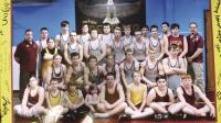 Coach Nick Mayer and the 2016 Mt. Abe wrestling team presented this photo to Coach Rod Cousino and thanked him for his dedication and his starting of the Mt. Abe wrestling program in 1970.