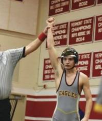 Sophomore Roman Mayer was one of the success stories and moments for the record books this year in the wrestling program with his state championship in the 120 pound weight class.