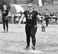 Tamara on the mound for Husson