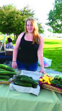 Rebecca was on hand from Lalumiere's Farm & Gardens to offer tempting fresh produce from the field to your table.