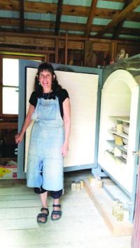 A magical door where pieces of clay come to life,