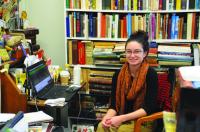 Danya was on the job at Otter Creek Used Books this past week greeting customers and answering questions.