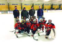 Coaches LtoR: Shawn Combs, Doug Mandigo, Bill McKinley, Eamon Del Giacco
Players LtoR: Back row: Wally Combs, Nora Wilson, Reaney McKinley, James Hellyer. Front row, Maggie Collins, Jude Grant, Rio Daniel, Zach Mandigo, Case Pitner, Tyler Munson, not pictured because of illness Rhys Del Giacco.