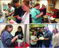 Cheese making.