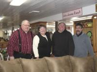 Vermont ingenuity, once a cow barn transformed into a modern furniture display store. Bub, Meg, Shawn and Scott are eager to offer their expertise in helping customers with their furniture needs. 